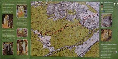 Grenzsteinweg – Abbildung der Grenzsteinkette von 1756 im Forbacher Wald Grenzsteinweg - Abbildung der Grenzsteinkette von 1756 im Forbacher Wald